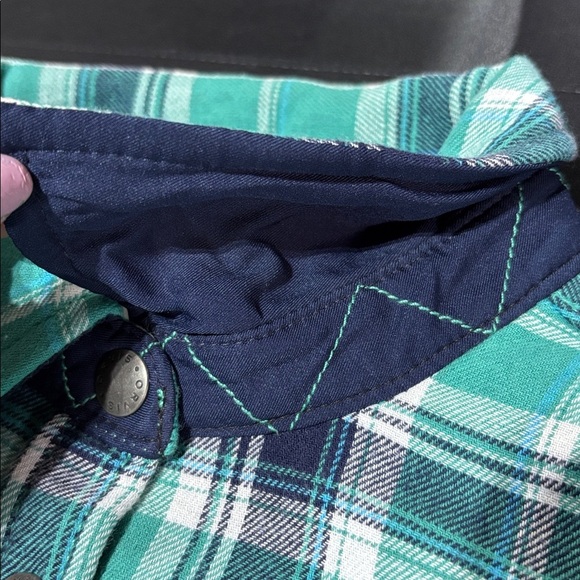 GARAGE Fleece Lined,plaid flannel shacket/top, hip pockets,snap up, heavy,warm - Picture 11 of 11